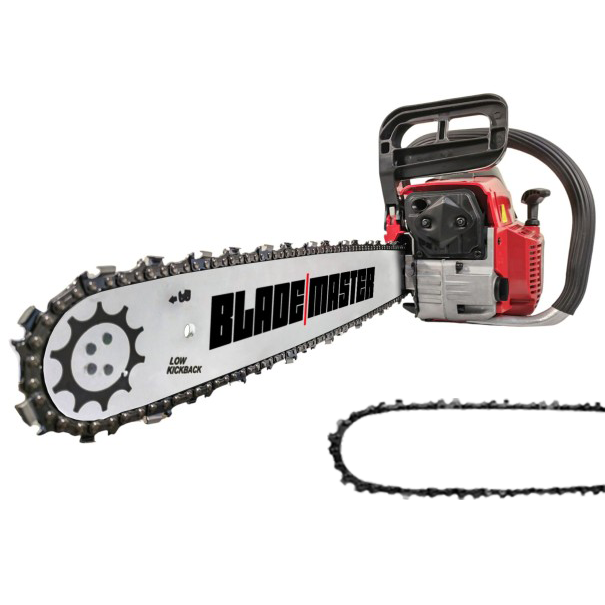 Tronçonneuse thermique 65cc 3,9cv 50cm avec 1 chaîne extra - PowerGround édition spéciale BLADEMASTER