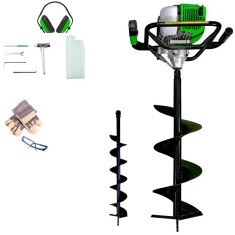 Foreuse Professionnelle à Essence 58cc 2,95cv + 2 Forets de 12 et 15cm - Kapotha K-AHD580S