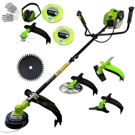 Débroussailleuse thermique professionnelle 6 en 1 Kapotha RAW - 52cc 2cv - barre fixe + 2 fils de Nylon CADEAU