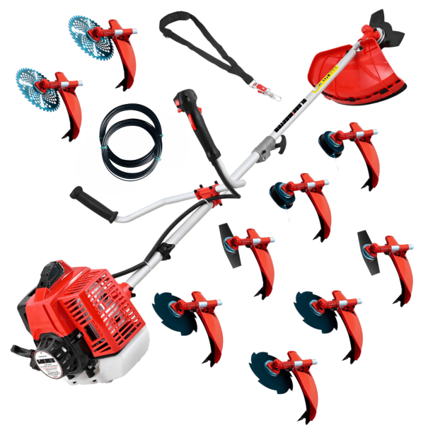 Débroussailleuse thermique 10 en 1 65cc 4,9cv – BLADEMASTER avec 20 mètres de fil nylon OFFERTS
