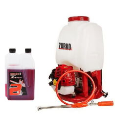 Pulvérisateur dorsal à essence Zarko 20L 25cc + Huile professionnelle 2T 1L – Pulvérisateur haute résistance