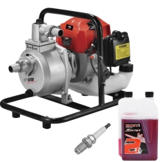 Motopompe à essence 7.000 L/h PowerGround WP-5200 + Huile 2 Temps 1L + Bougie – Pack Professionnel Agriculture et Irrigation