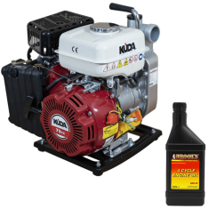 Motopompe Essence 4T OHV 38mm 10.000L/h 1,9cv - Kuda + Huile 4 Temps 1L - Pack Professionnel Agriculture et Irrigation
