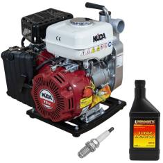 Motopompe essence 4T OHV 38mm 10.000L/h 1,9cv - Kuda + Huile 4T 1L + Bougie – Pack Pro Agriculture et Irrigation