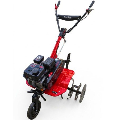 Motobineuse thermique OHV 208cc 7cv 90cm + Kit agricole - Powerground 700 édition spéciale BLACK EDITION