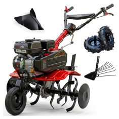 Motobineuse à essence OHV 208 cm³ 7 ch 90 cm + Kit agricole + Arrache-pommes de terre – Power 700 Édition spéciale BLACK EDITION
